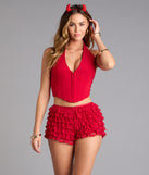 Tempting Style Halter Corset Top