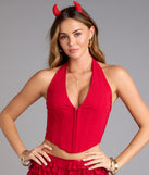 Tempting Style Halter Corset Top