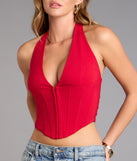 Tempting Style Halter Corset Top