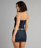 Strap Into Style Denim Halter Top