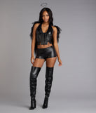 Dark Desires Faux Leather Corset Top