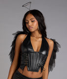 Dark Desires Faux Leather Corset Top