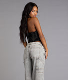 Dark Desires Faux Leather Corset Top