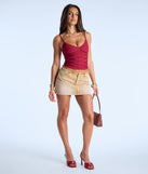 Tied Up Right Lace Up Crop Top