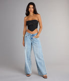Complete your look with the Trendy Girl Denim Strapless Corset Crop Top, a trendy top that’s ready to pair with anything in your fall rotation.