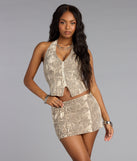 Fierce And Flirty Snake Print Halter Top