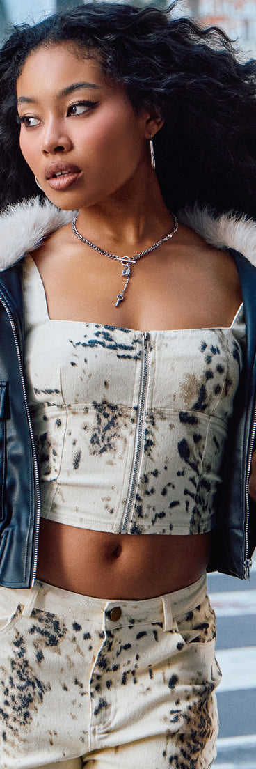 Spotted Muse Leopard Cropped Corset