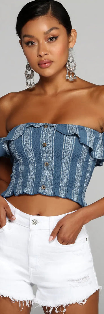 Boho Chic Off The Shoulder Top