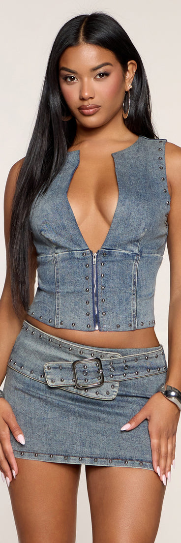 Hot Gossip Zip Up Crop Top