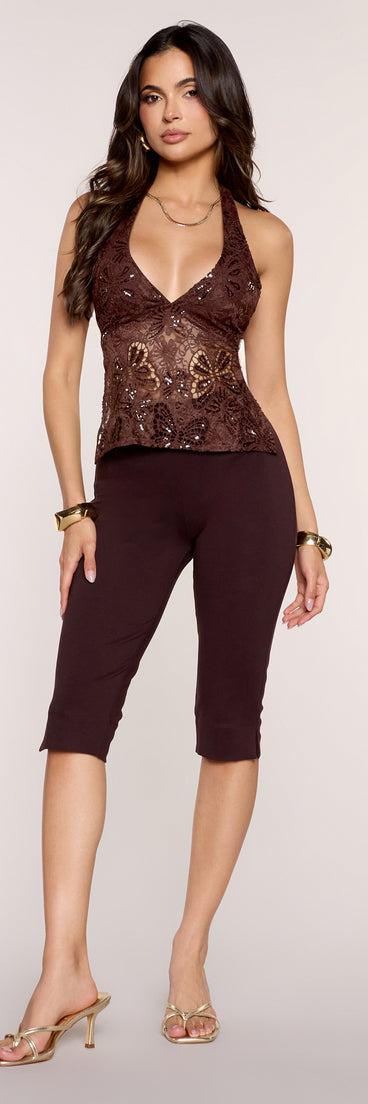 Caught Daydreaming Butterfly Lace Top
