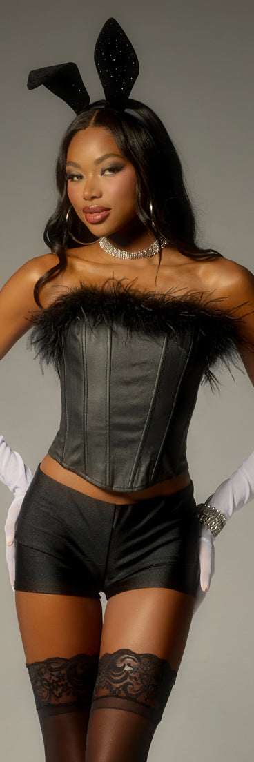 Feather Light Marabou Corset Top