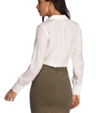 Sexy Sophisticate Tie Front Bodysuit