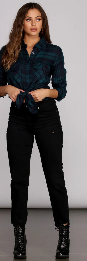 Checking The Boxes Plaid Shirt