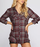Fray All Day Plaid Top