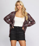 Fray All Day Plaid Top