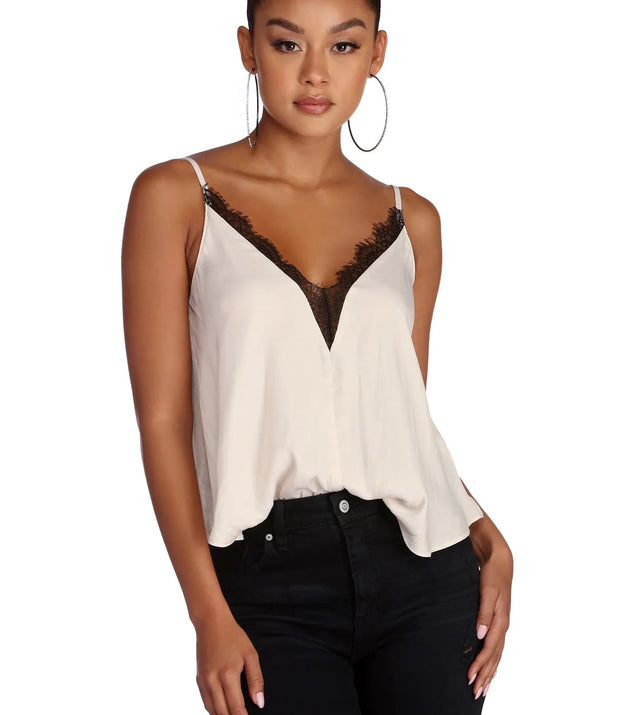 Loving In Lace Satin Cami