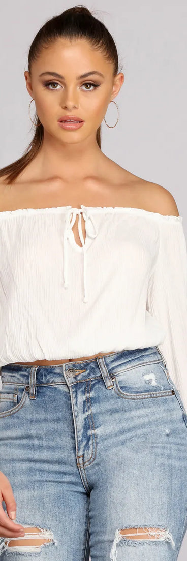 Breezy Boho Keyhole Blouse