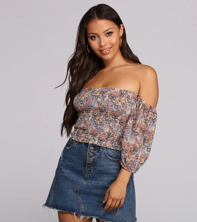 Pretty In Paisley Crop Top