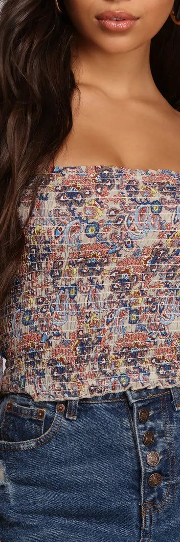 Pretty In Paisley Crop Top