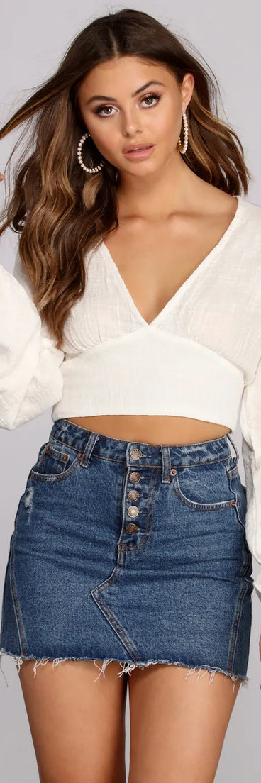 Ibiza Cutout Cotton Gauze Top