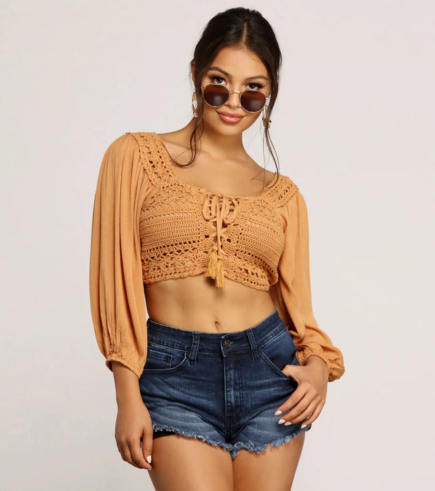 Charming Crochet Crop Top