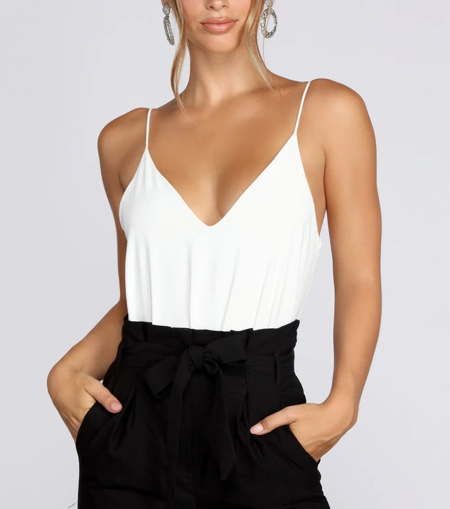 Let Loose V Neck Bodysuit