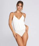 Let Loose V Neck Bodysuit