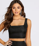 Glitter Glow Up Crop Top