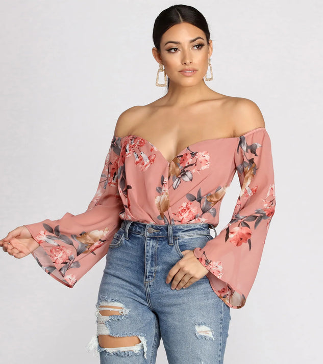 Darling Floral Chiffon Top