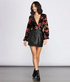 Beloved Velvet Floral Burnout Bodysuit