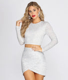 Iridescent Sequin Crop Top