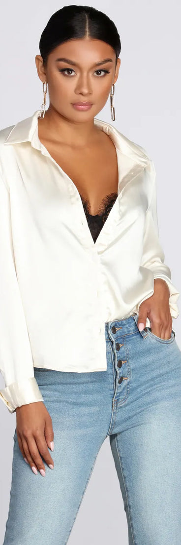 The Classic Satin Blouse