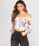 Smocked Over Florals Crop Top