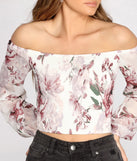 Smocked Over Florals Crop Top