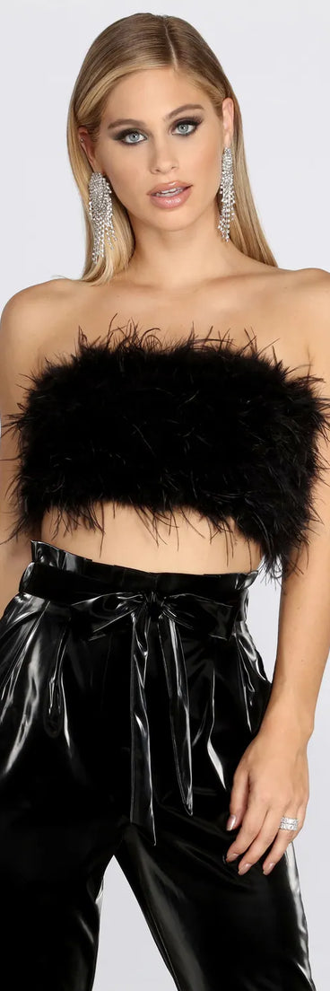 Ruffle Some Feathers Tube Top
