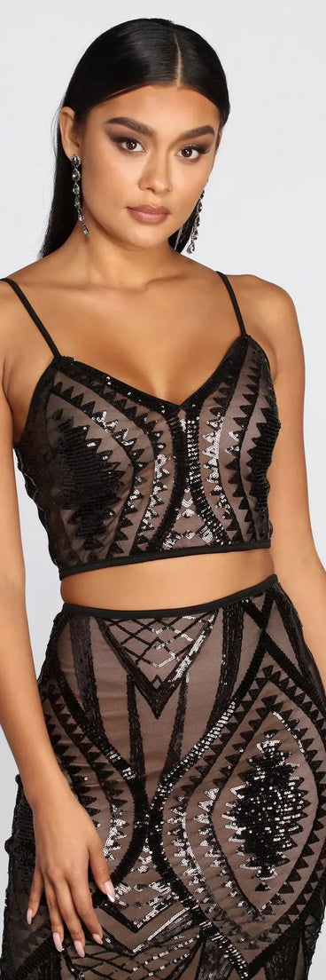 Stroke Of Midnight Crop Top