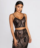Stroke Of Midnight Crop Top