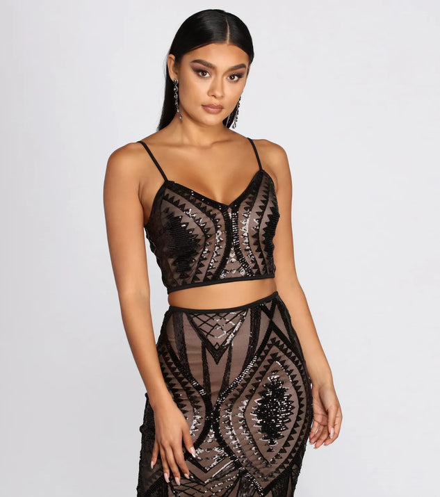 Stroke Of Midnight Crop Top