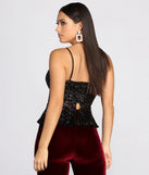 Party Ready Peplum Sequin Top