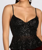 Party Ready Peplum Sequin Top