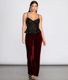 Party Ready Peplum Sequin Top
