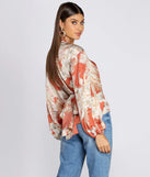 Belted Wrap Front Blouse