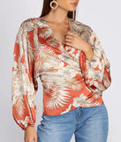 Belted Wrap Front Blouse