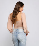 Crowd Pleaser Chainmail Cowl Neck Cropped Top