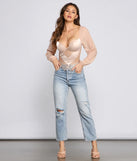 Crowd Pleaser Chainmail Cowl Neck Cropped Top