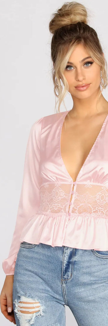 Chic And Sleek In Satin Top