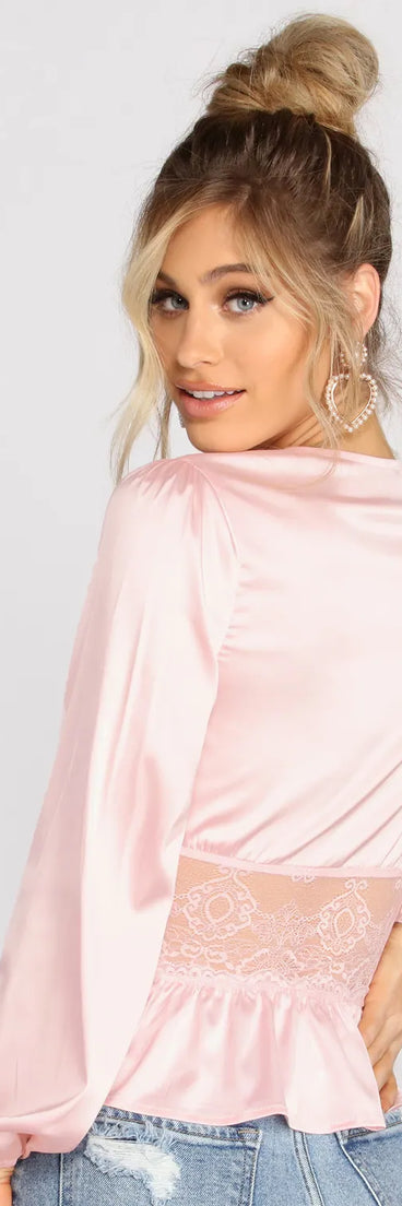 Chic And Sleek In Satin Top