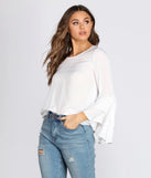 Tiered Ruffle Sleeve Blouse