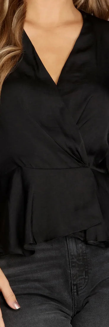 Poised In Peplum Blouse
