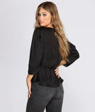 Poised In Peplum Blouse